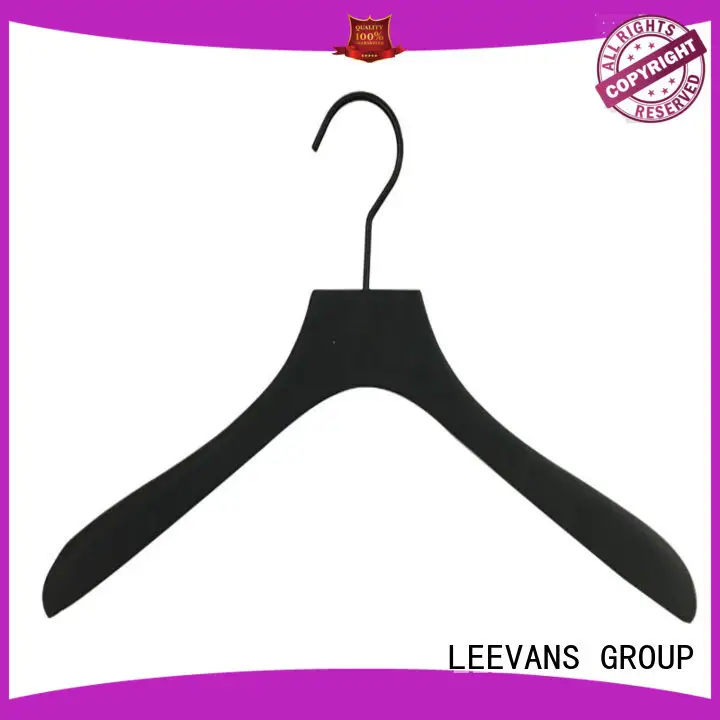 LEEVANS adult wooden coat hangers with clips company for pants 1
