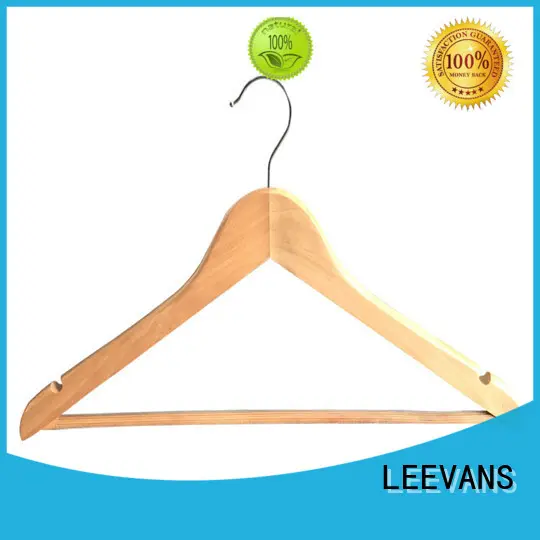LEEVANS Best white wooden skirt hangers Supply for clothes 1