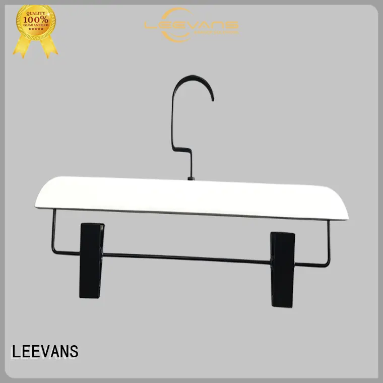 Wholesale light wood hangers design manufacturers for pants 1