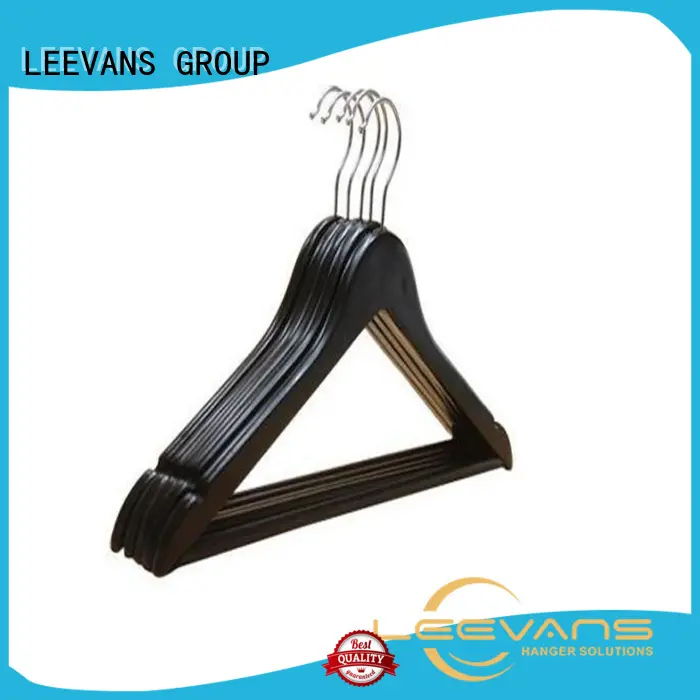 Best white wooden clip hangers hotel company for pants 1