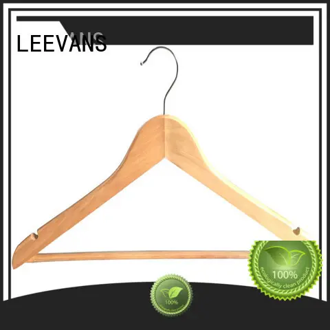 LEEVANS personalised small wooden hangers company for pants 1