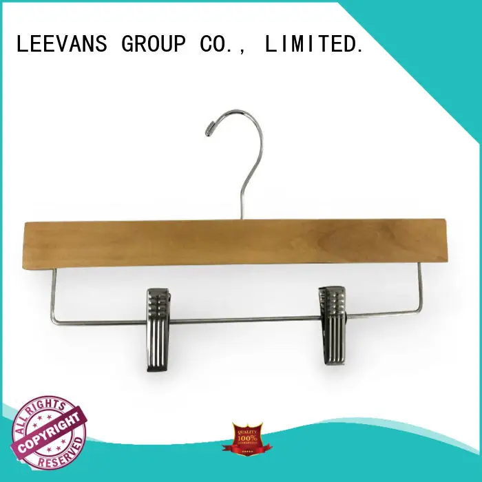 Custom white wooden clip hangers hangers factory for skirt 1