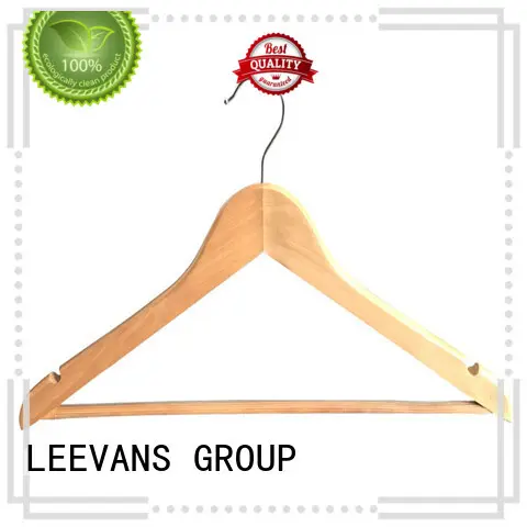 New wooden suit hangers with clips logo manufacturers for children 1
