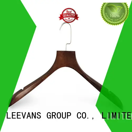 LEEVANS New dark wood hangers factory for skirt 1