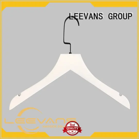 LEEVANS Latest white wooden clothes hangers for business for pants 1
