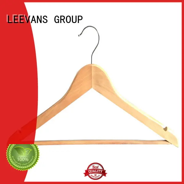 LEEVANS Top wooden cloth hanger manufacturers for pants 1