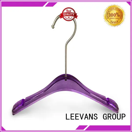 LEEVANS transparent cheap coat hangers manufacturers for T-shirts 1