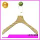 LEEVANS Latest wooden coat hangers with trouser clips Supply for clothes 1