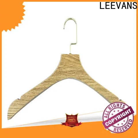 LEEVANS New white wooden hangers wholesale company for pants 1