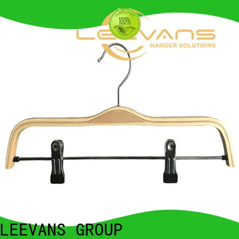 Wholesale wooden pants hangers with clips coat factory for pants 1