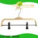 Wholesale wooden pants hangers with clips coat factory for pants 1