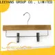 LEEVANS New wooden pants hangers with clips factory for trouser 1
