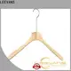 New white wooden coat hangers brown factory for pants 1
