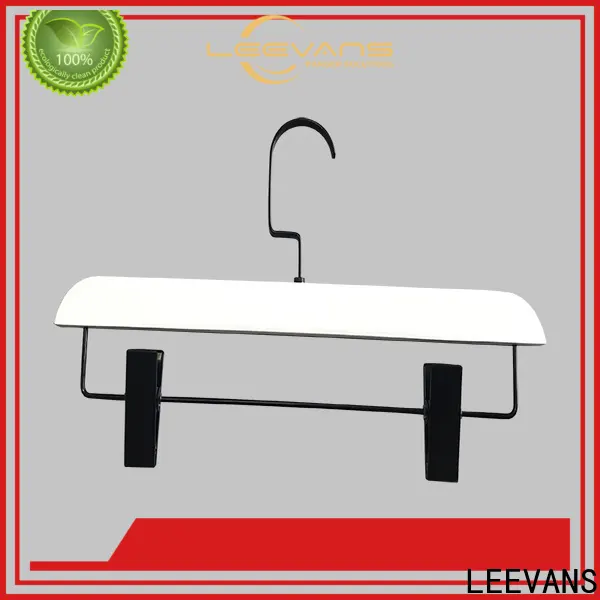 Custom black wooden clothes hangers clips manufacturers for children 1
