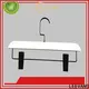 Custom black wooden clothes hangers clips manufacturers for children 1