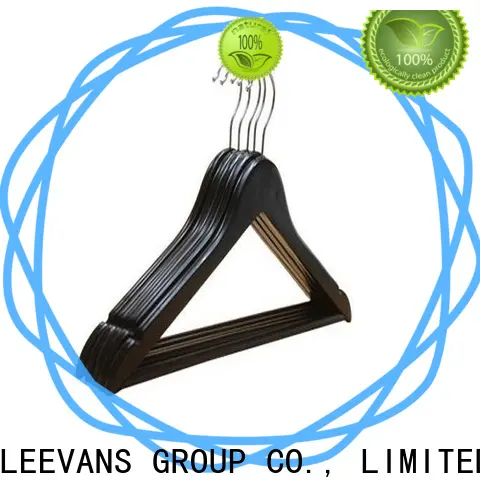 LEEVANS Wholesale white wooden clothes hangers manufacturers for pants 1