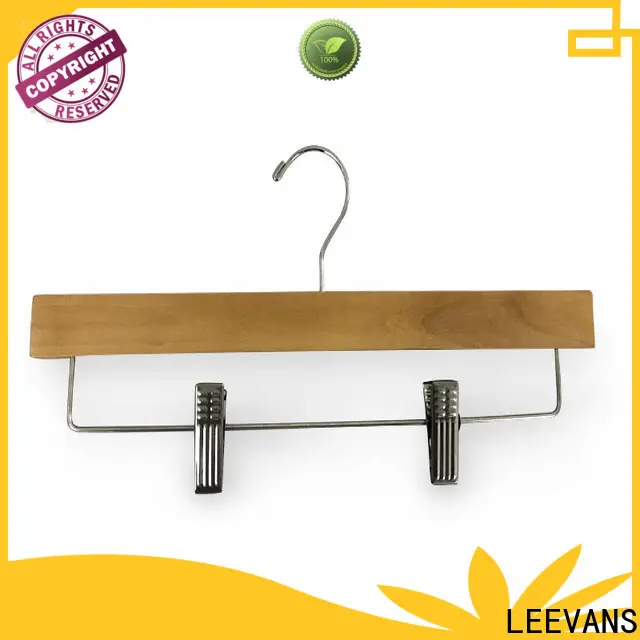 LEEVANS Top wooden coat hangers for sale Suppliers for trouser 1
