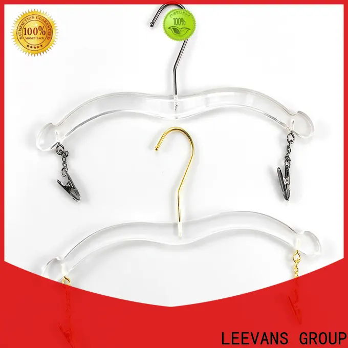 LEEVANS Custom clear acrylic hangers Supply for casuals 1