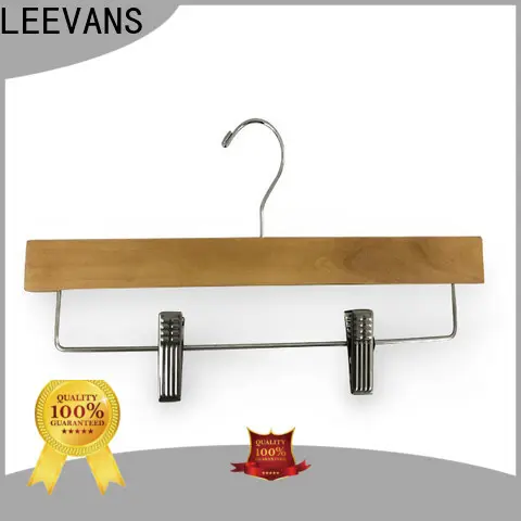 LEEVANS wood white wood hangers bulk manufacturers for trouser 1