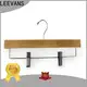 LEEVANS wood white wood hangers bulk manufacturers for trouser 1