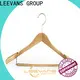 Wholesale brown wooden hangers metal for business for trouser 1