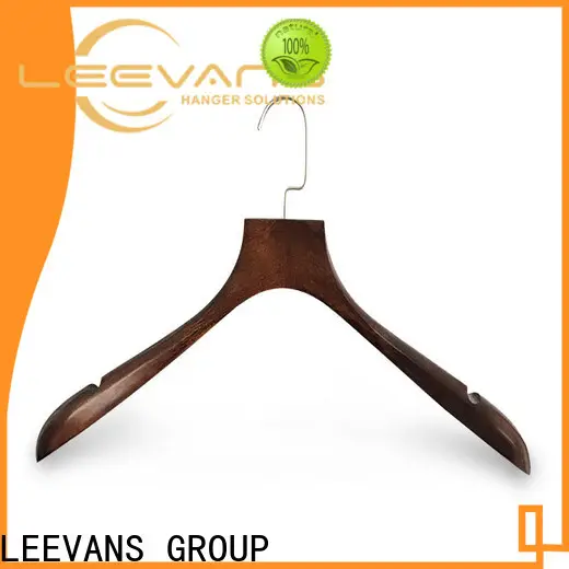 LEEVANS New brown wooden hangers company for kids 1