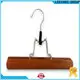 LEEVANS Wholesale wooden coat hangers with trouser clips company for kids 1