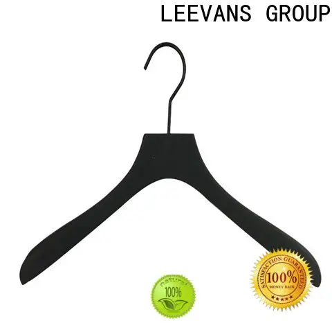 LEEVANS Custom wooden coat hangers with clips Supply for pants 1