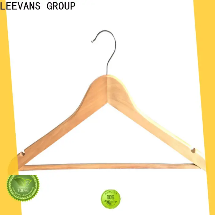 Wholesale clothes hanger clips luxury wooden factory for clothes 1