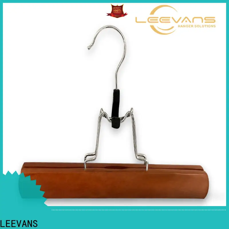 LEEVANS New wooden coat hangers with clips factory for kids 1