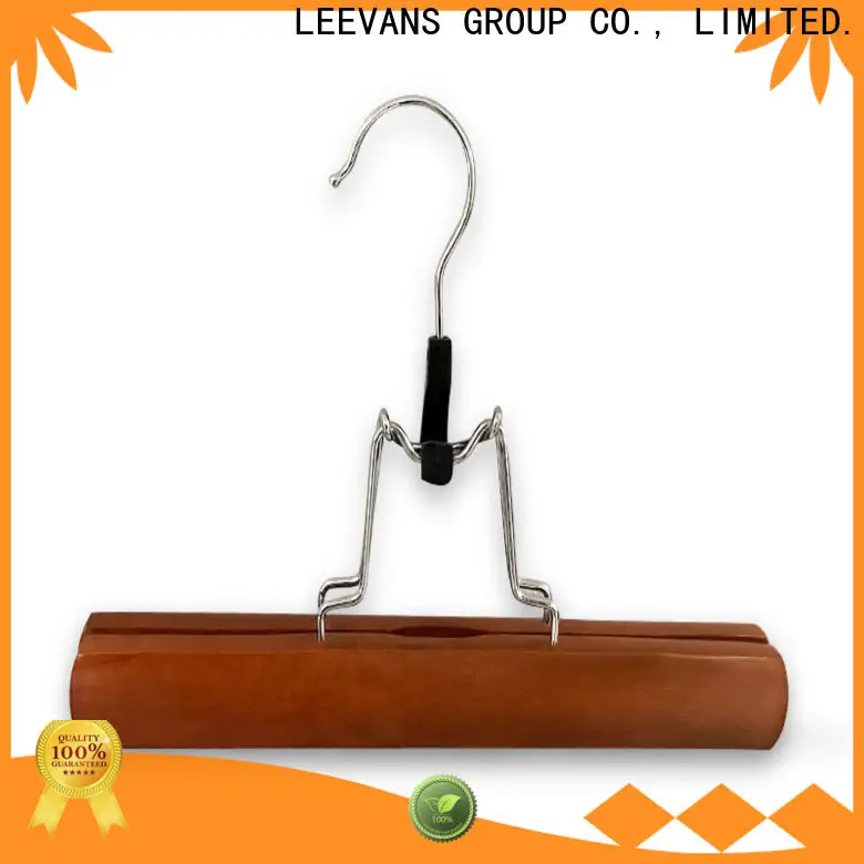 LEEVANS New large wooden coat hangers company for trouser 1