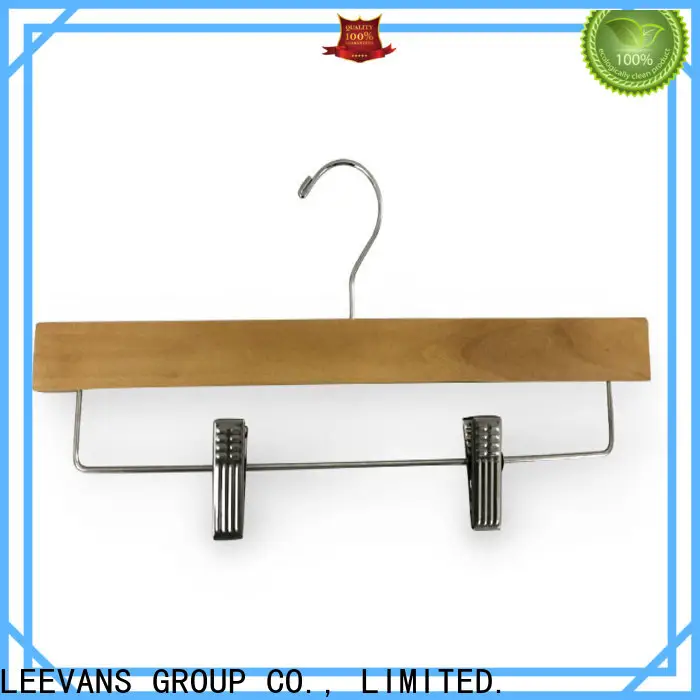Custom white wooden pant hangers antirust Supply for pants 1