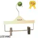 LEEVANS clothes wooden coat hangers with trouser clips Supply for skirt 1