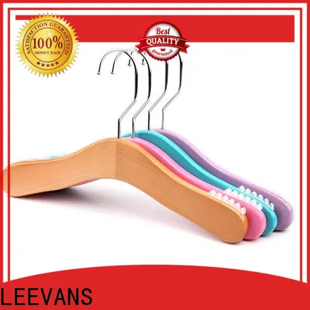 LEEVANS finish white wooden clothes hangers company for skirt 1