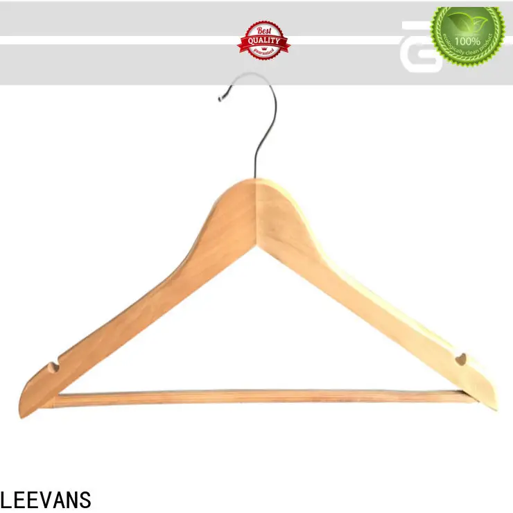LEEVANS dark white wooden trouser hangers Supply for pants 1
