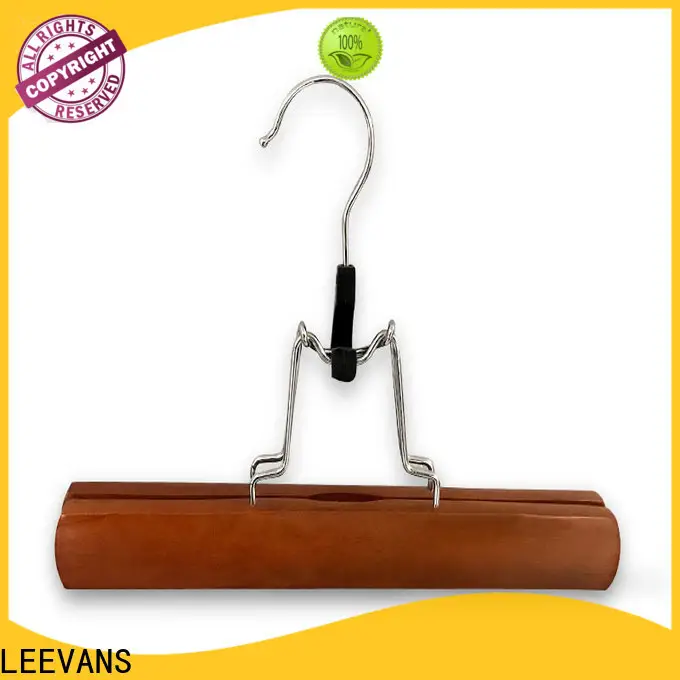 LEEVANS logo wood clothes hangers wholesale manufacturers for kids 1