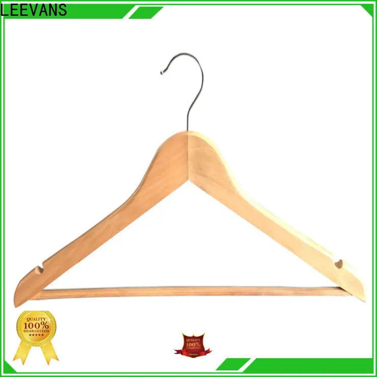 LEEVANS sales childrens wooden coat hangers factory for skirt 1