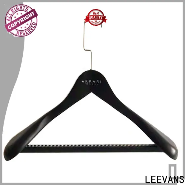 LEEVANS New dark brown wooden hangers company for trouser 1