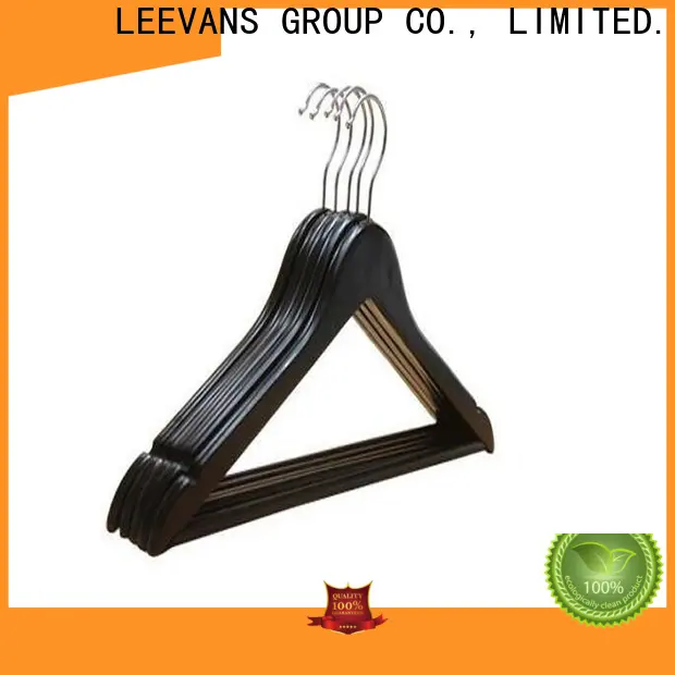 Wholesale black wooden coat hangers factory 1