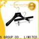 High-quality white wooden pant hangers factory 1