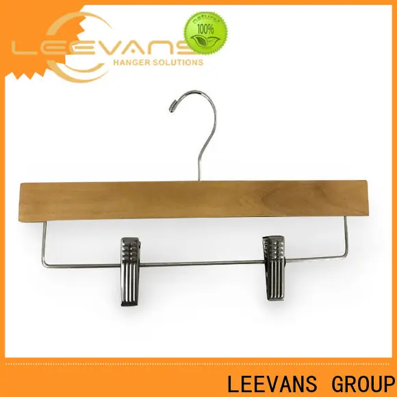 Custom brown wooden hangers for business 1