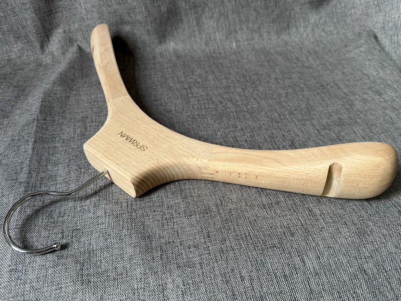 Wooden Pant Hangers Solid Beech Wooden by LEEVANS 3