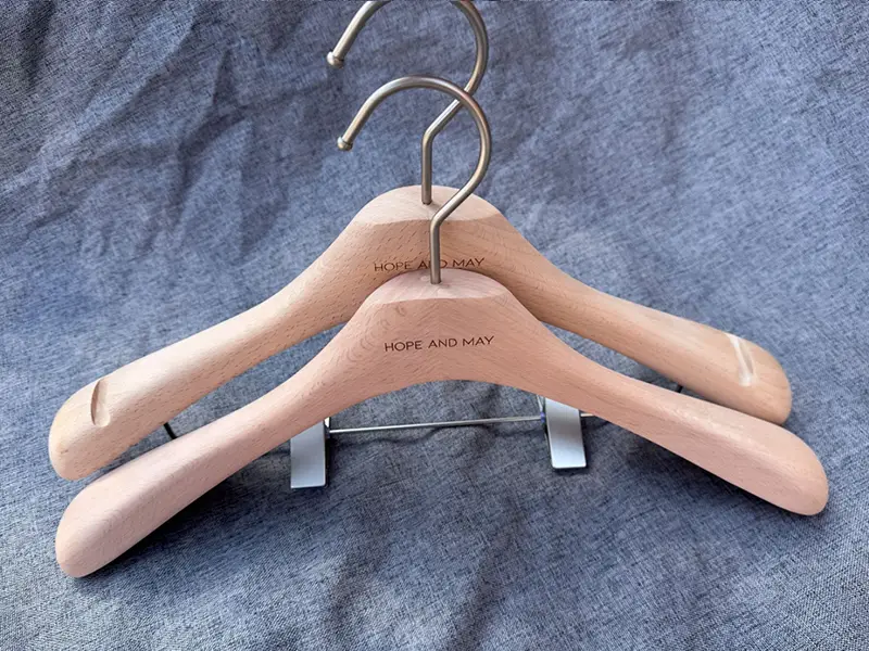Welcomed 100% luxury wide beech wooden hanger for coat or suit 1