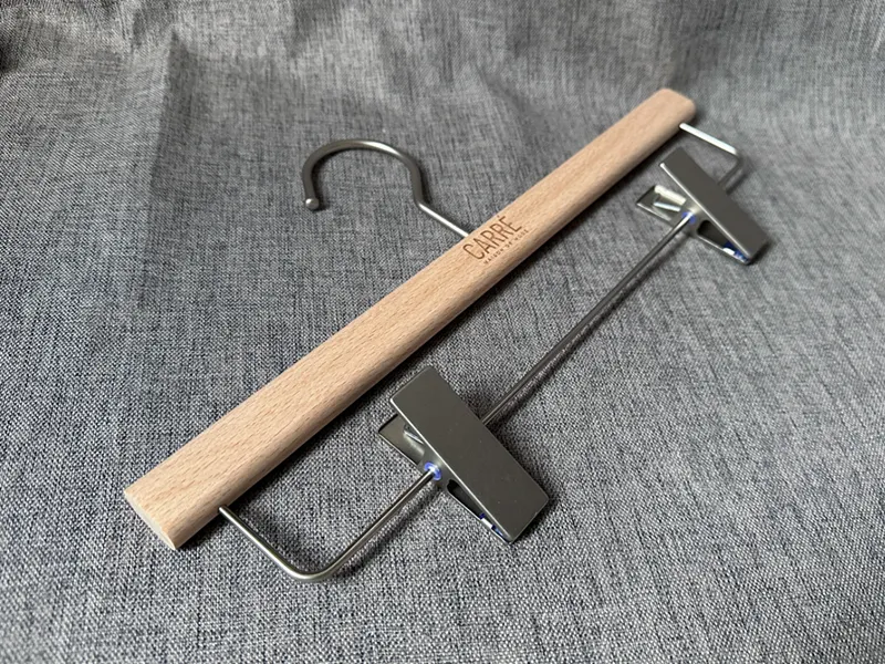Grey Wooden Hangers Western Union Wholesale - LEEVANS 5