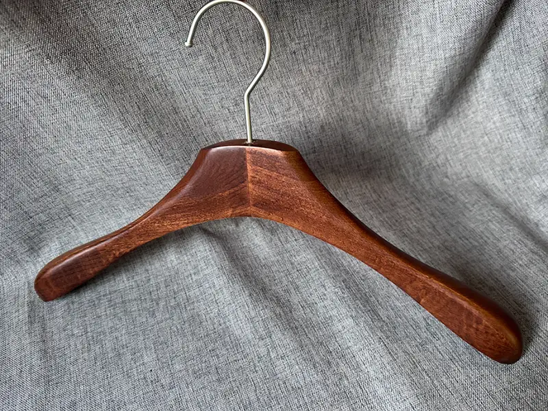 Luxury dark brown color wooden hanger 1
