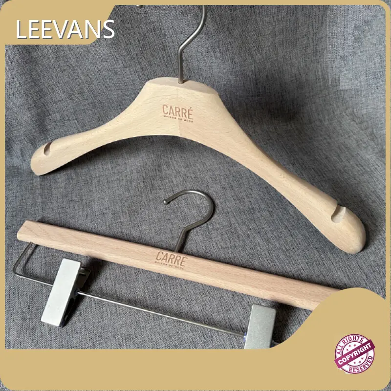 Grey Wooden Hangers Western Union Wholesale - LEEVANS 1
