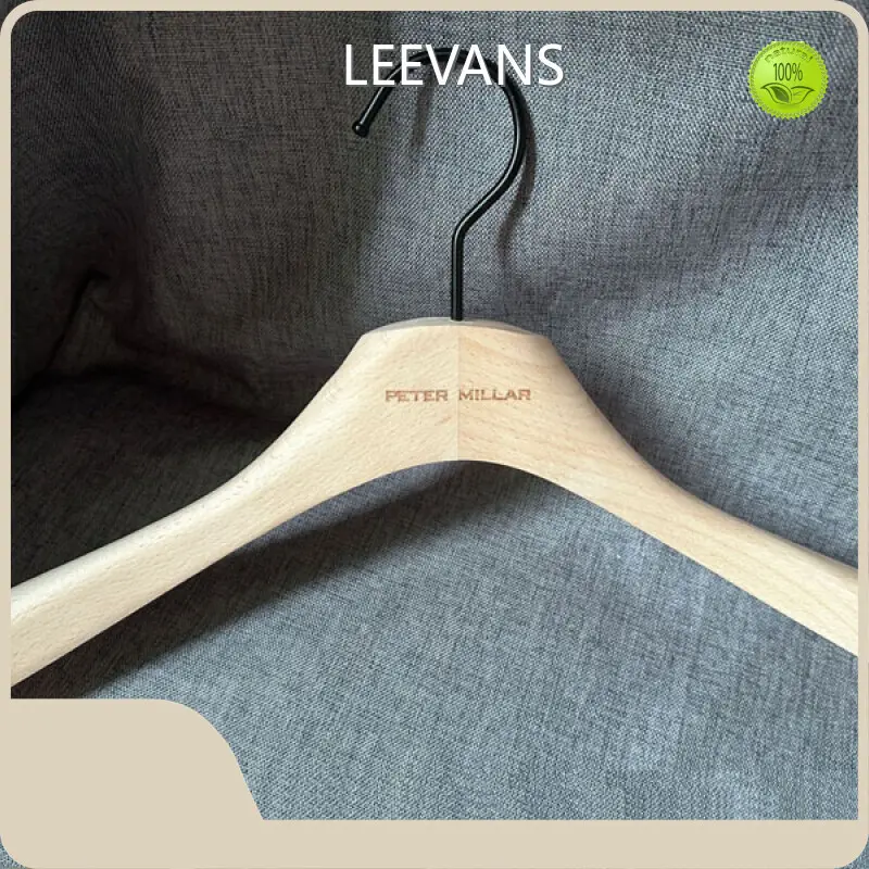Personalized Wooden Hangers Display for Clothes by LEEVANS 1