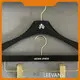 Black Wooden Hangers Wholesale Golden Metal - - LEEVANS 1