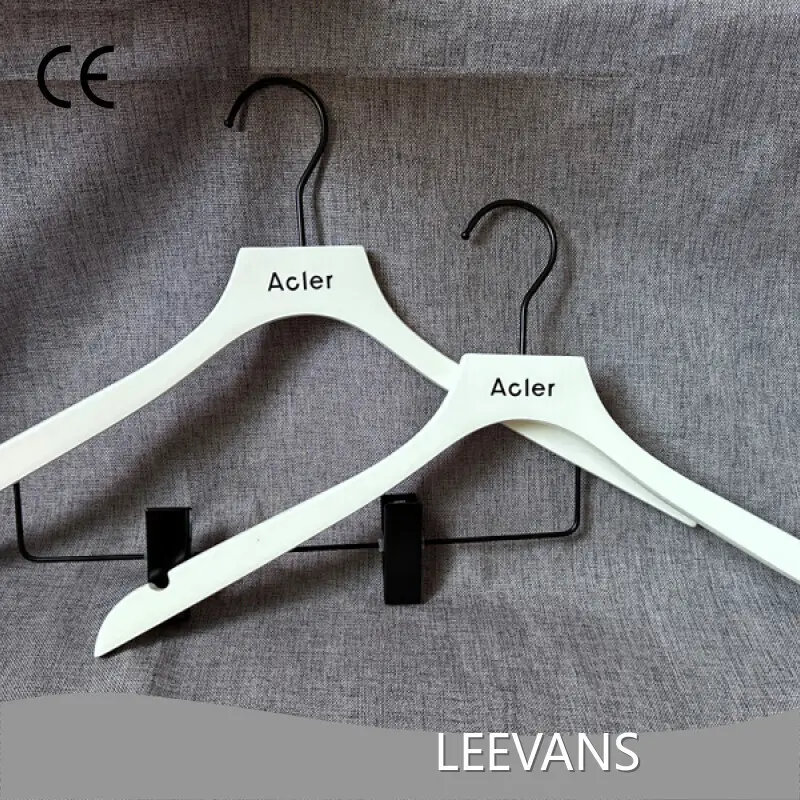 Dark Brown Wooden Hangers Carton - - LEEVANS 1