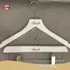 White Wooden Hangers with Clips Bottom Hanger by LEEVANS 1